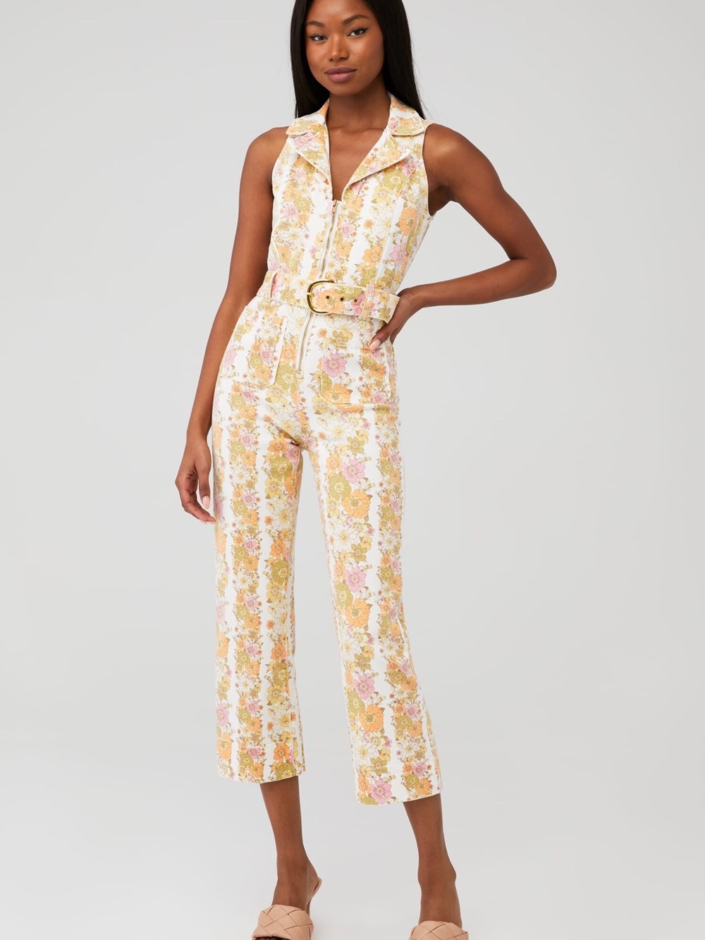 🌸 Show Me Your Mumu Jacksonville Cropped Jumpsuit Size Medium Boho Romper